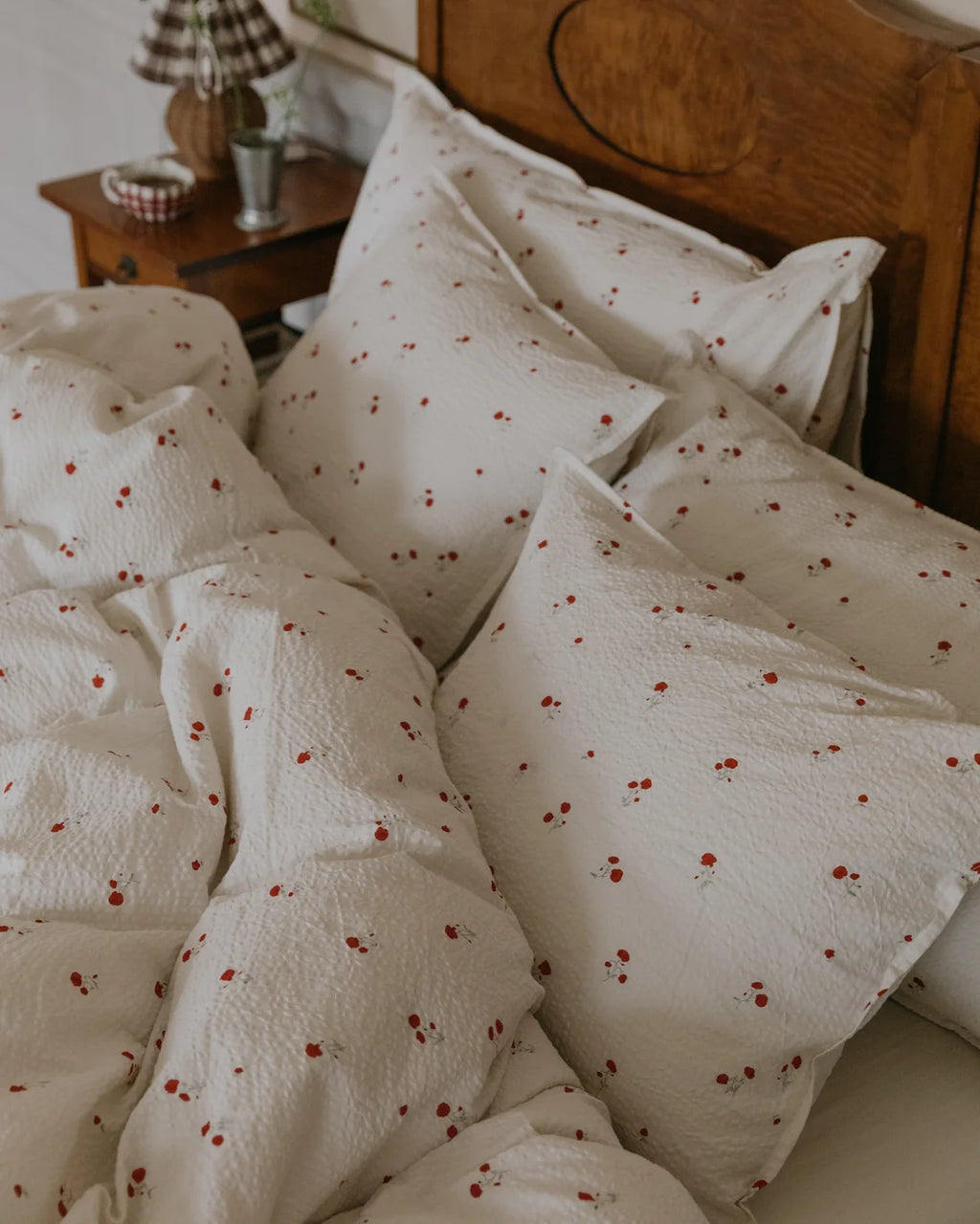 Garbo & Friends Seersucker Pillowcase - Poppy
