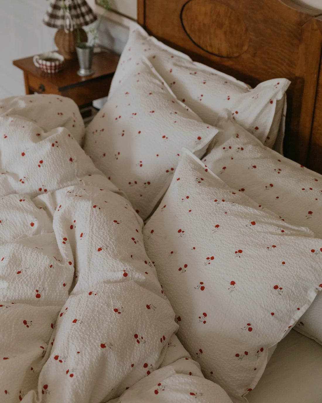 Garbo & Friends Seersucker Pillowcase - Poppy