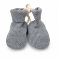 Baby knitted booties Gray Mel