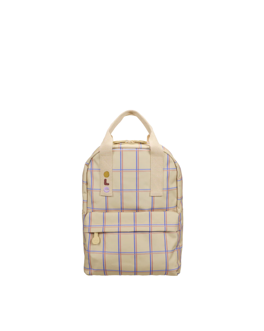 Ole · rugzak medium · tartan · vanille