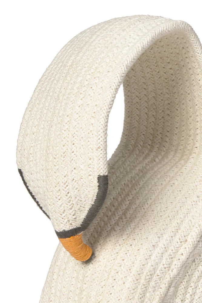 Knitted swan on a white background
