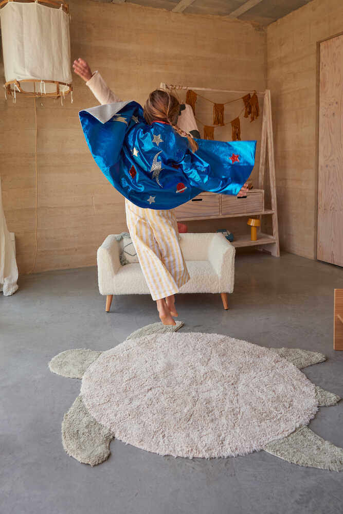 Lorena Canals Rug Turtle jumping girl In the room