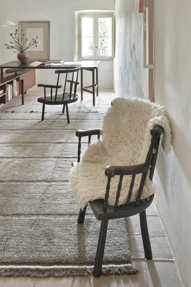 Wool sheep in chair 