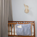 Mini check bed pocket Blue
