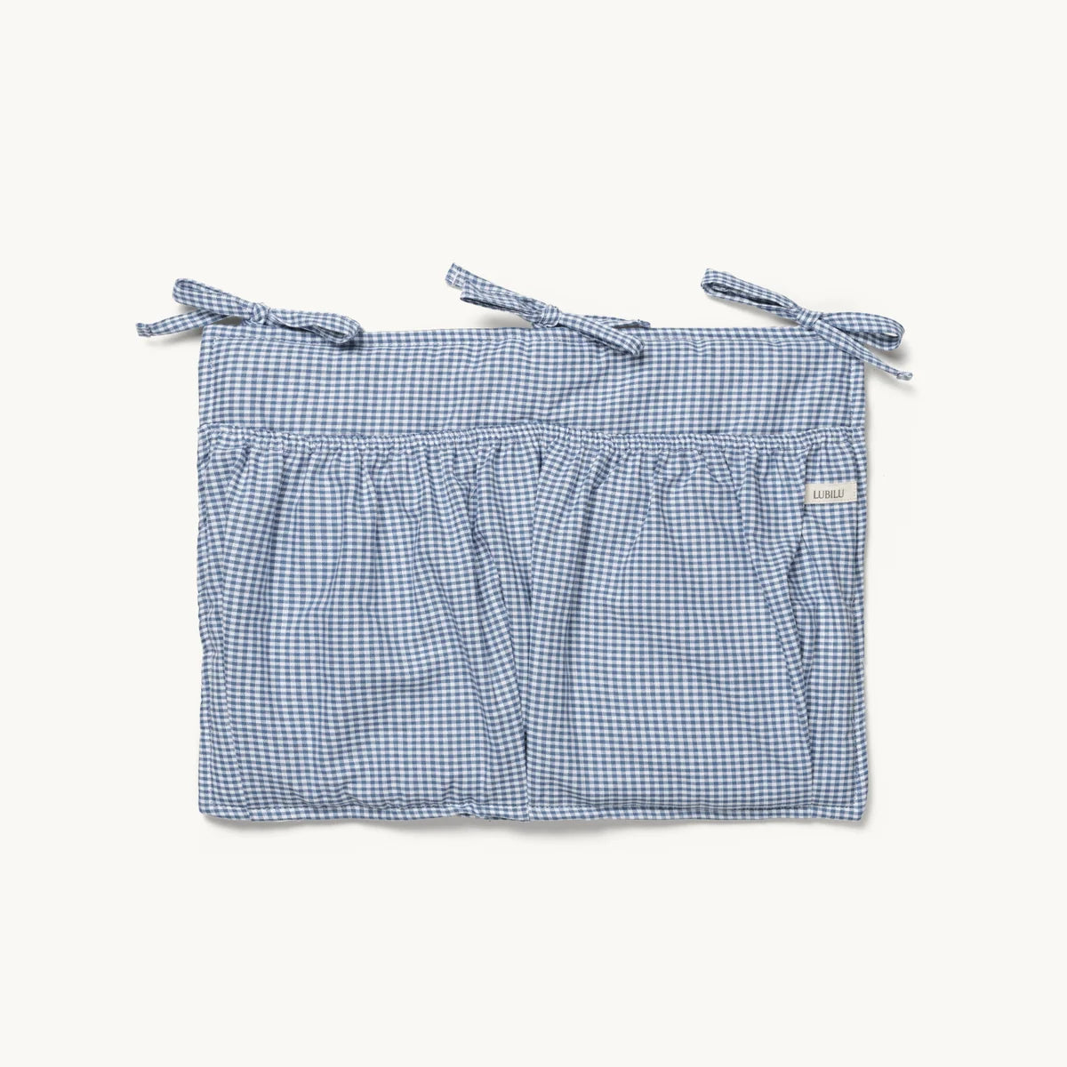 Mini check bed pocket Blue