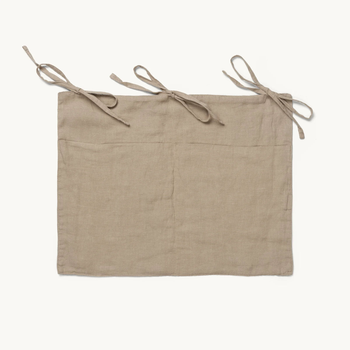 Linen Bed Pocket  Dark Beige