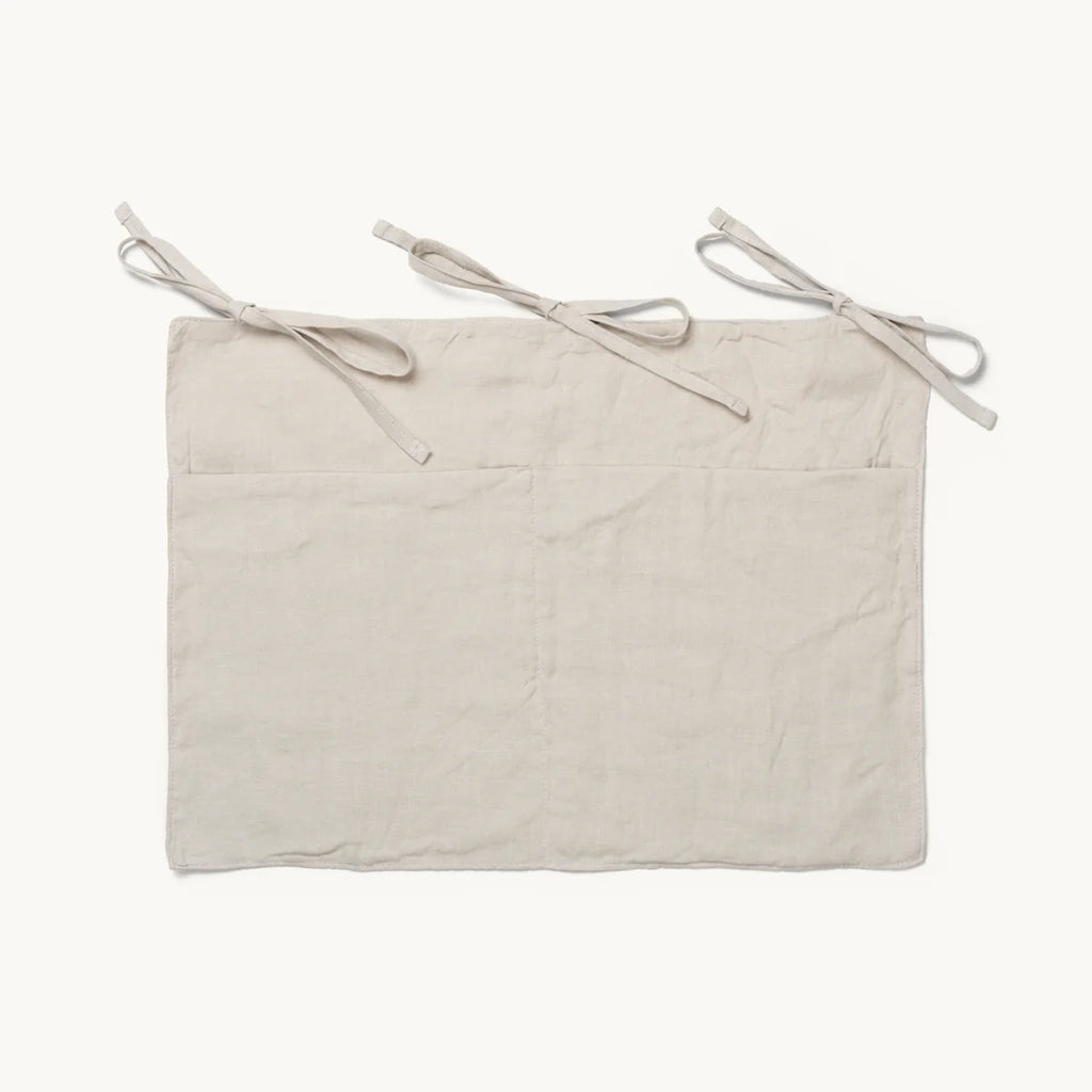 Linen Bed Pocket Beige