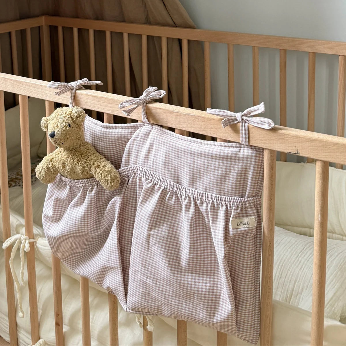 Mini Check Bedpocket Beige