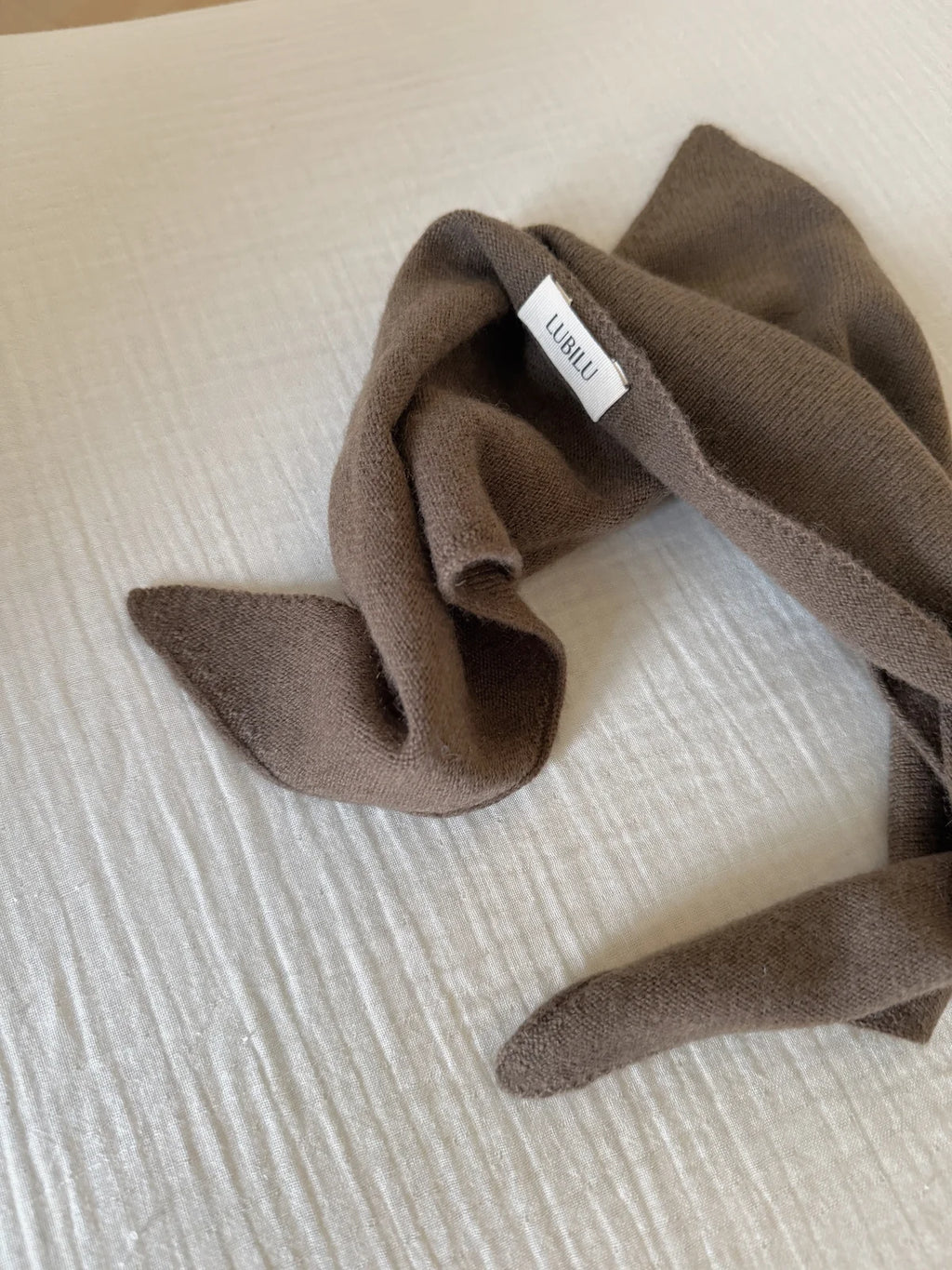Cashmere Triangle Scarf Brown Melange