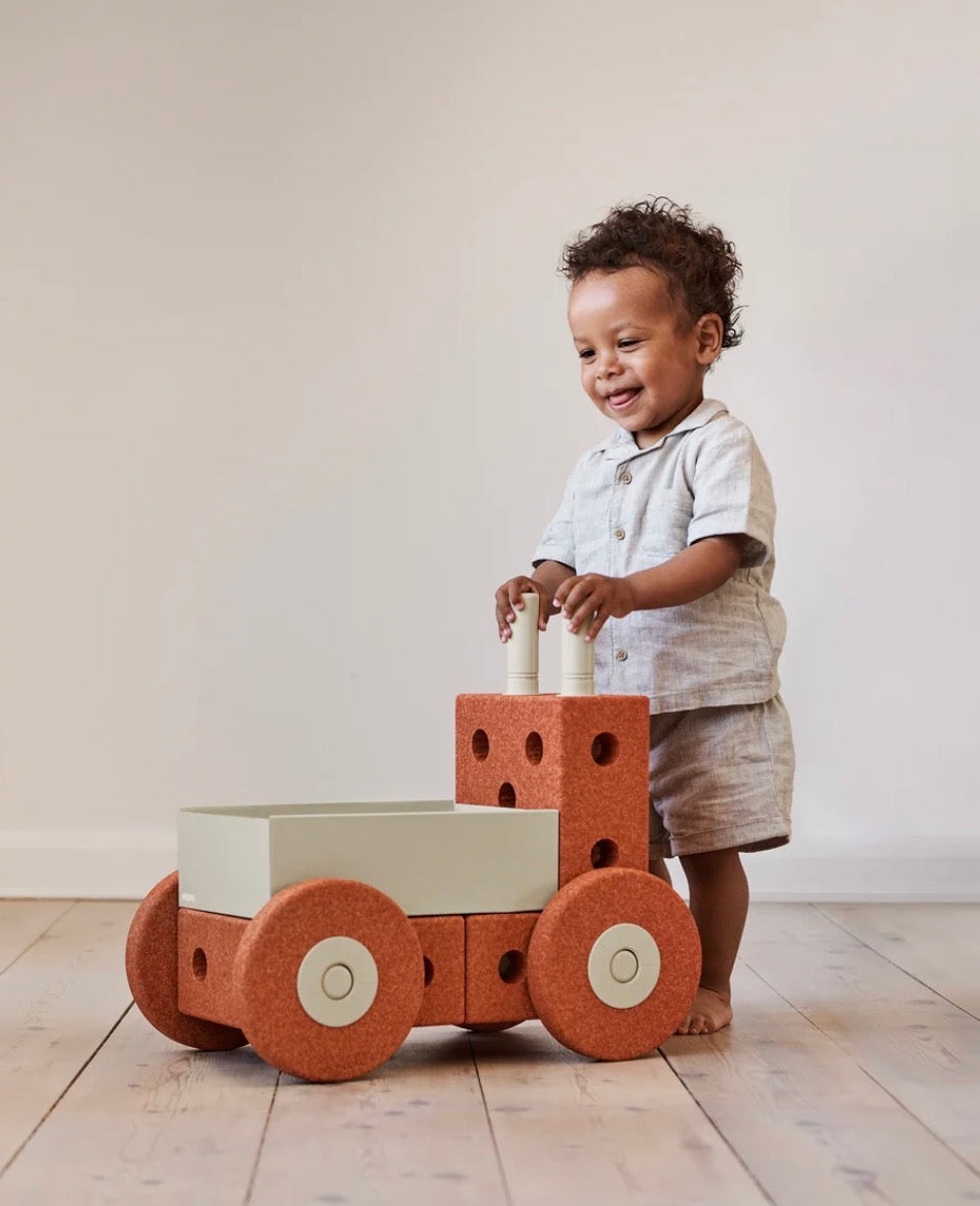 3-in-1 Baby walker Burnt Orange/Dusty Green