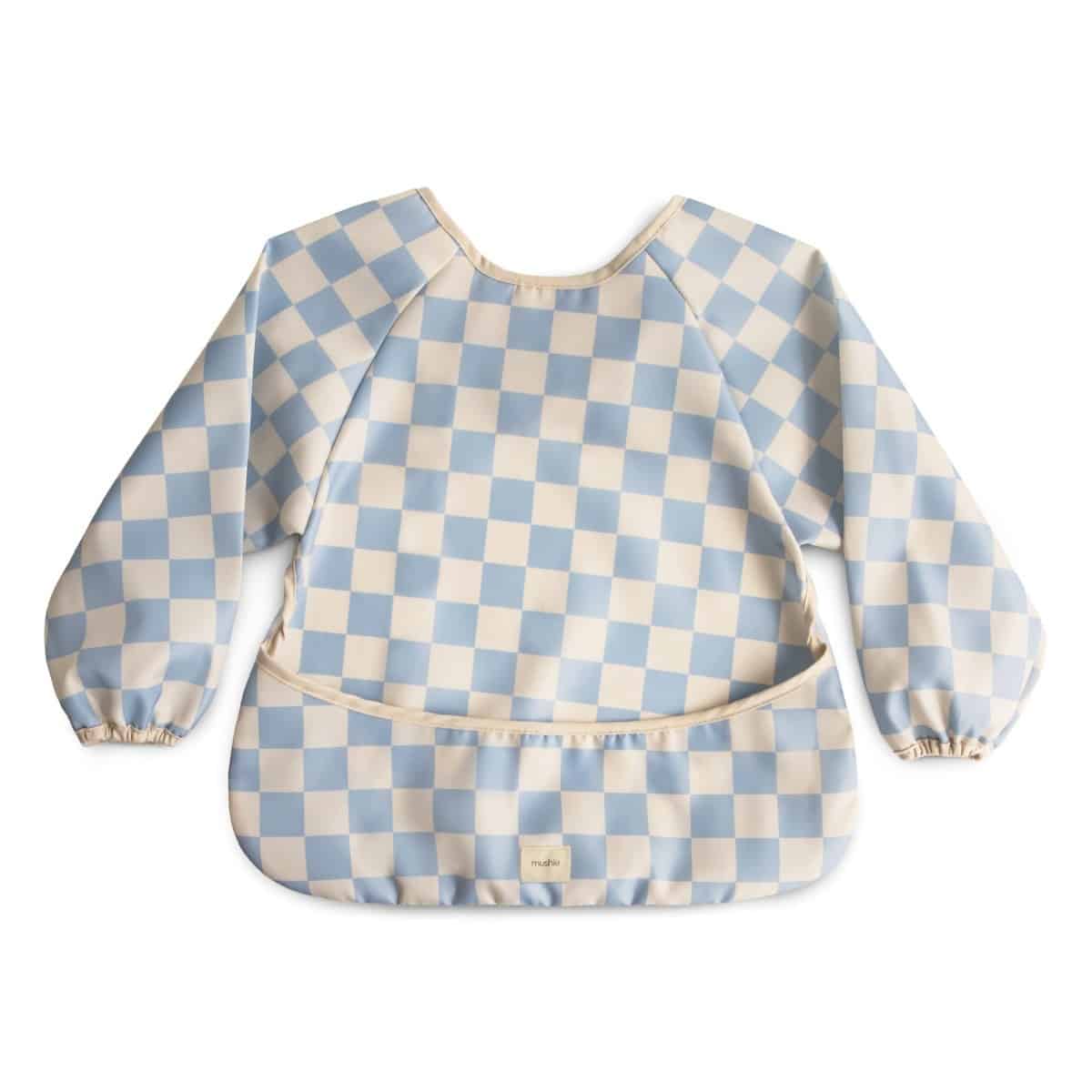 Long sleeve Bib - Blue Check