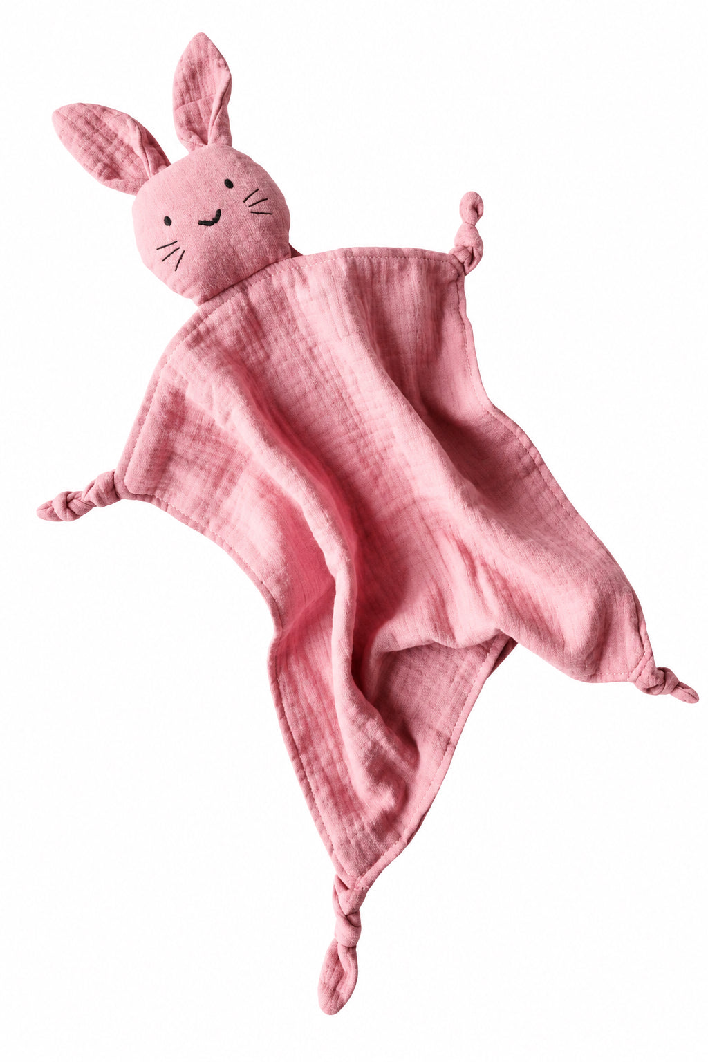 Muslin cuddly toy Bunny - Old Pink