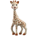 A Sophie the Giraffe baby teething toy against a solid white background.