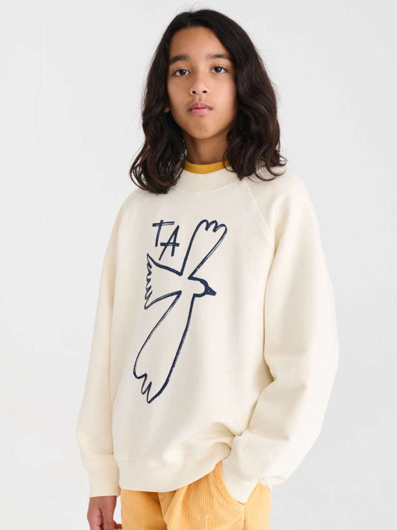 TRue Artist offwhite sweater with bird logo
