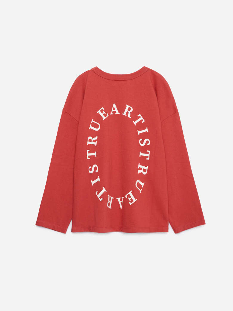 True Artist Red sweater with logo in de back