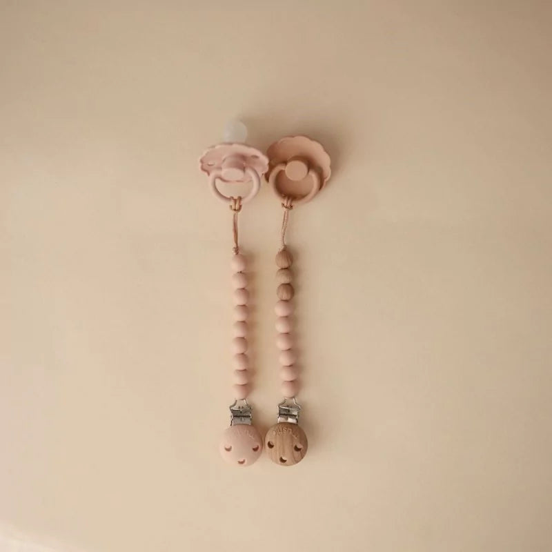 steenkettingen van musje kleur wood en blush